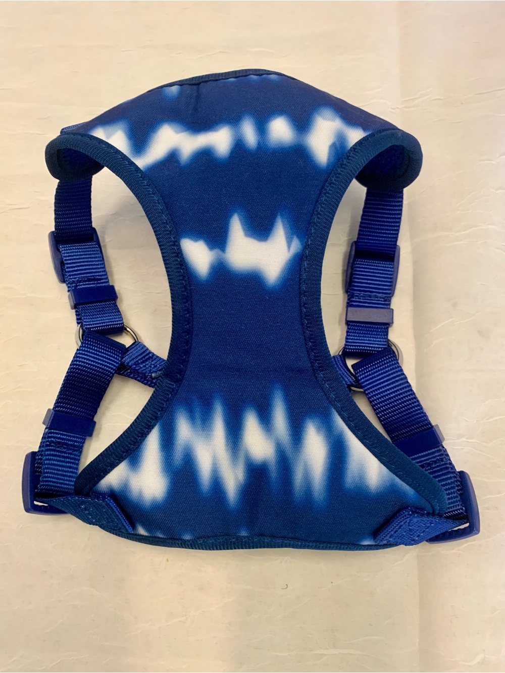 Play on,Blue Tie-Dye Pet Harness small